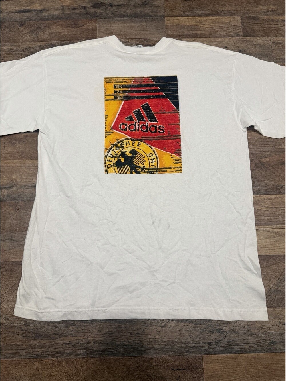 Vintage Adidas Germany Soccer T Shirt 1990 World Cup Champions Mens Large RARE